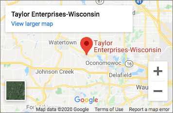 Taylor Enterprises WI Map